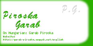 piroska garab business card